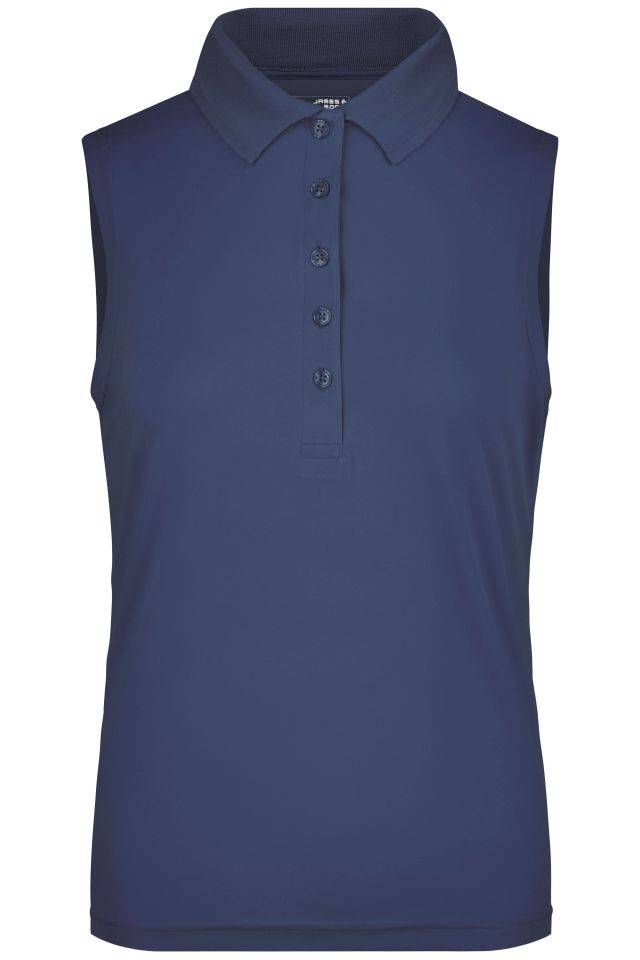 Ladies' Active Polo Sleeveless Funktionelles Polo für Freizeit und Sport blau, Gr. M