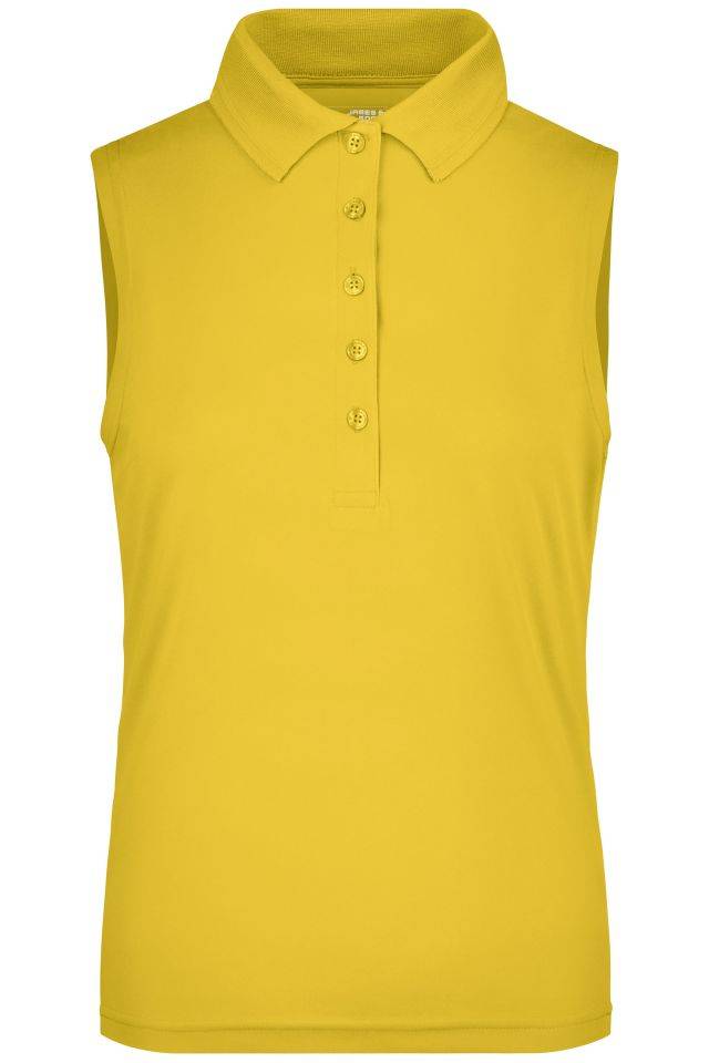 Ladies' Active Polo Sleeveless Funktionelles Polo für Freizeit und Sport gelb, Gr. M