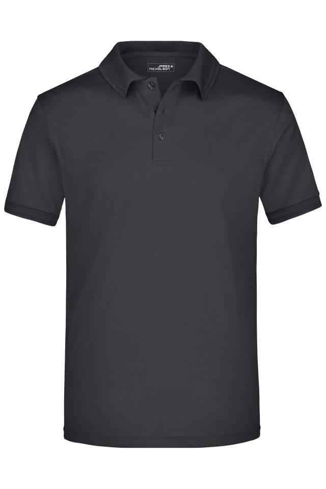 Men's Active Polo Funktionelles Polo für Freizeit und Sport schwarz, Gr. XL