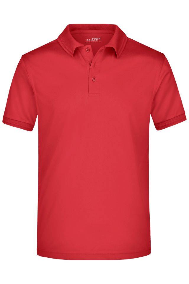Men's Active Polo Funktionelles Polo für Freizeit und Sport rot, Gr. S