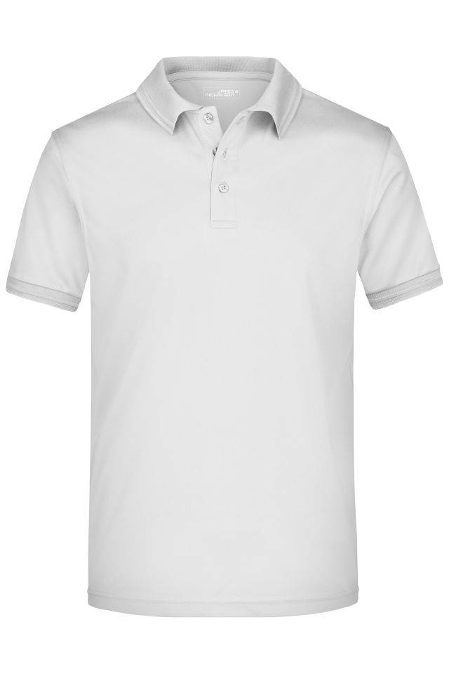 Men's Active Polo Funktionelles Polo für Freizeit und Sport weiß, Gr. L