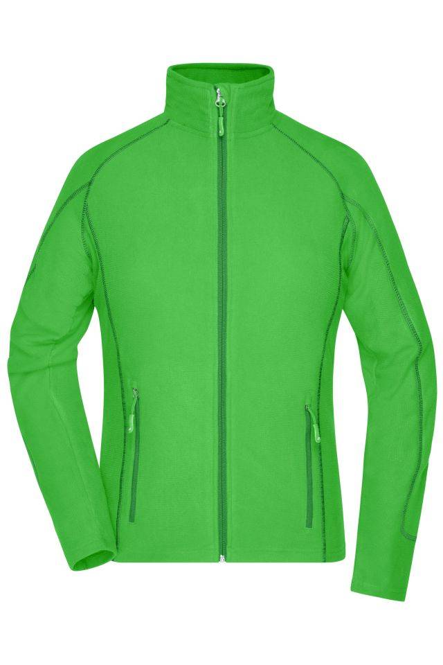 Ladies' Structure Fleece Jacket Leichte Outdoor-Fleecejacke grün, Gr. XL