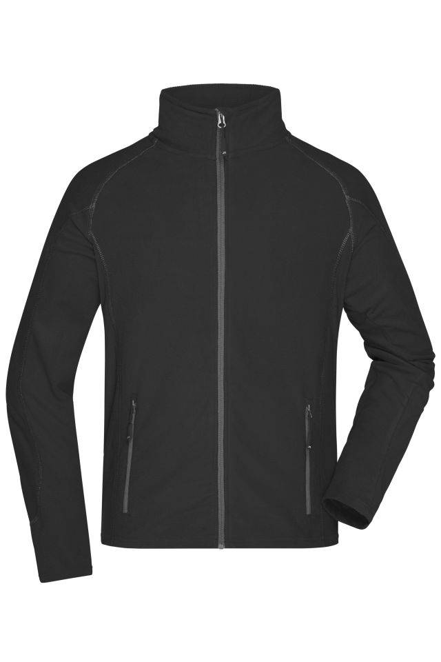 Men's Structure Fleece Jacket Leichte Outdoor-Fleecejacke schwarz/grau, Gr. M