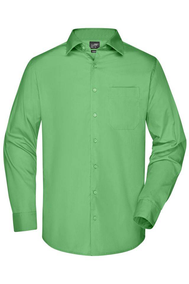 Men's Business Shirt Long-Sleeved Klassisches Shirt aus strapazierfähigem Mischgewebe grün, Gr. 4XL