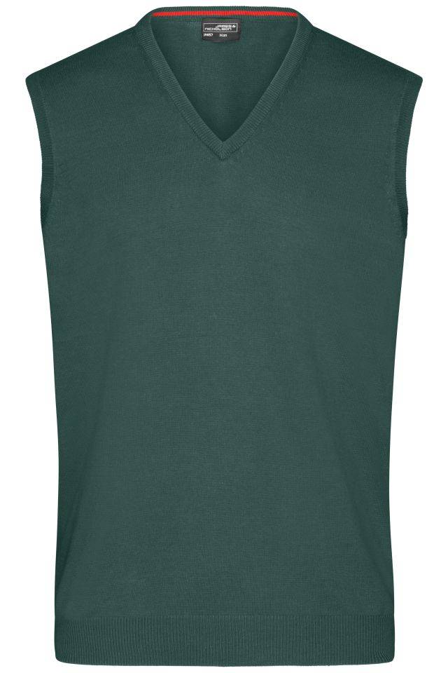 Men's V-Neck Pullunder Klassischer Baumwoll-Pullunder grün, Gr. XL
