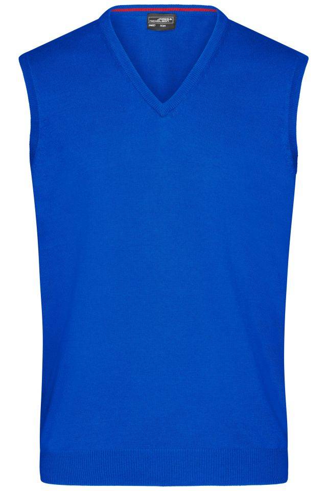 Men's V-Neck Pullunder Klassischer Baumwoll-Pullunder blau, Gr. XL