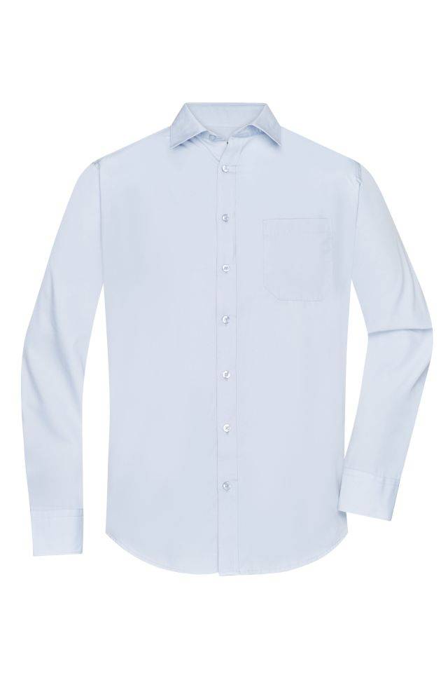 Men's Shirt Longsleeve Poplin Klassisches Shirt aus pflegeleichtem Mischgewebe blau, Gr. M