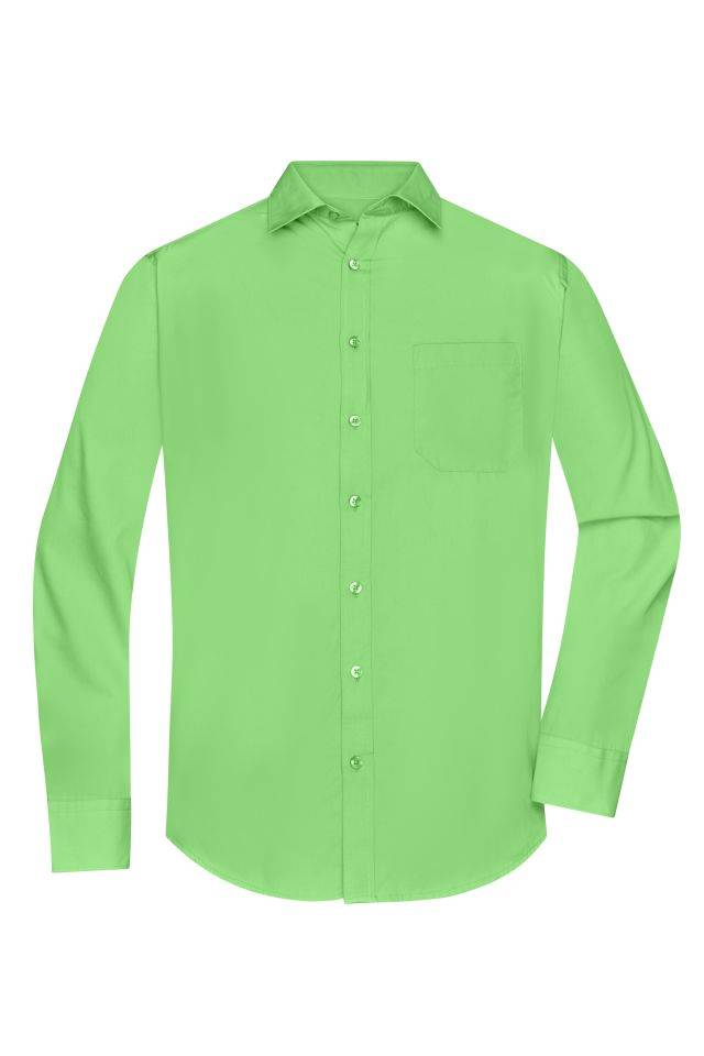 Men's Shirt Longsleeve Poplin Klassisches Shirt aus pflegeleichtem Mischgewebe grün, Gr. XL