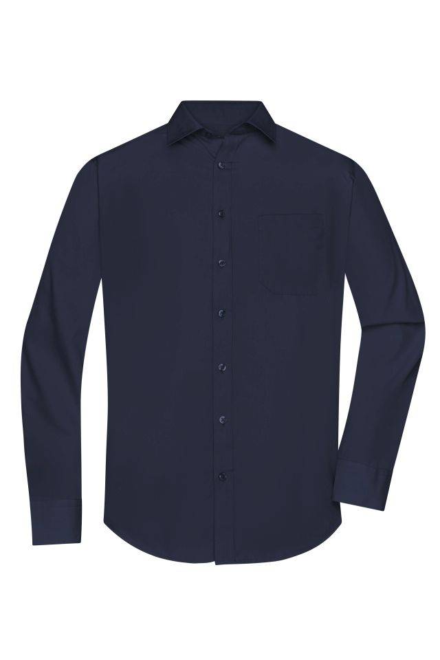 Men's Shirt Longsleeve Poplin Klassisches Shirt aus pflegeleichtem Mischgewebe blau, Gr. M
