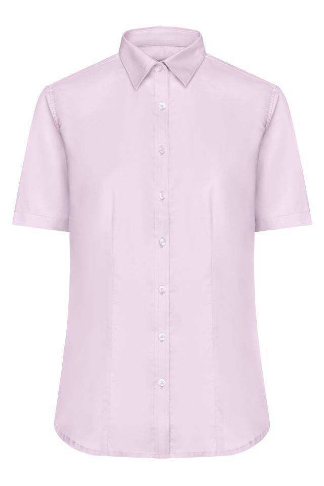 Ladies' Shirt Shortsleeve Micro-Twill Klassisches Shirt in pflegeleichter Baumwollqualität pink, Gr. L