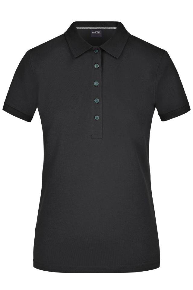 Ladies' Pima Polo Poloshirt in Premiumqualität schwarz, Gr. XL