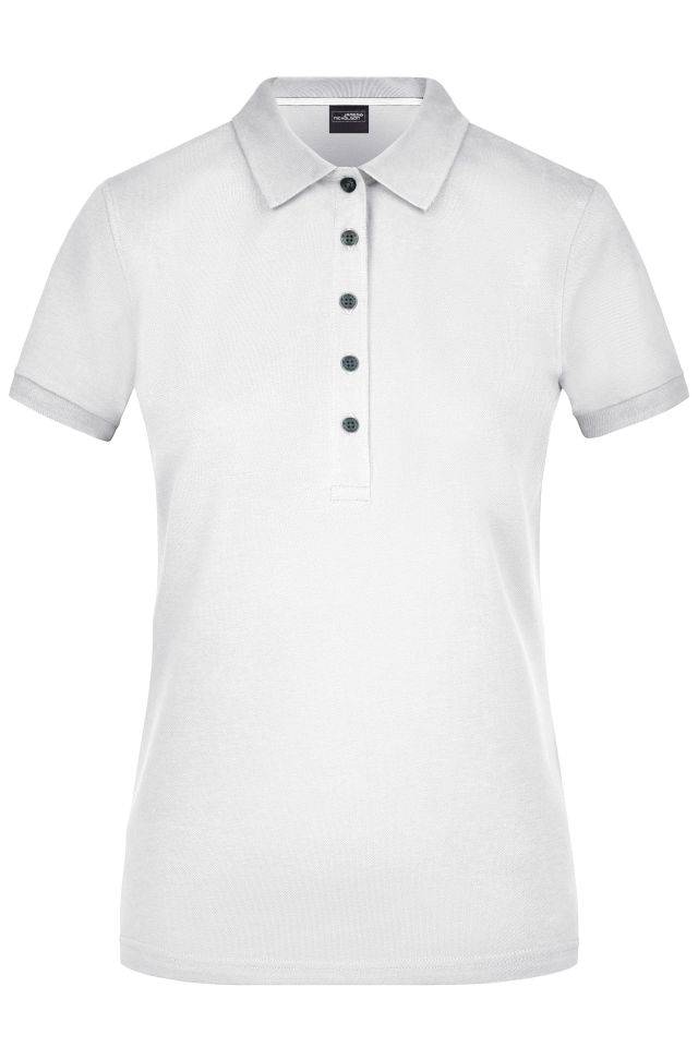 Ladies' Pima Polo Poloshirt in Premiumqualität weiß, Gr. XL