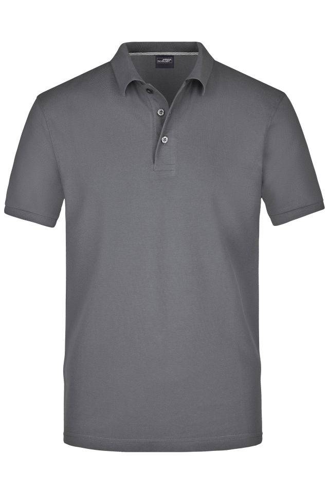 Men's Pima Polo Poloshirt in Premiumqualität grau, Gr. L