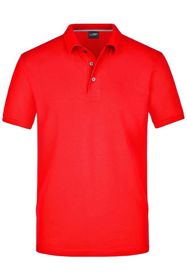 Men's Pima Polo Poloshirt in Premiumqualität rot, Gr. L
