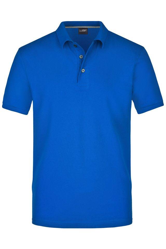 Men's Pima Polo Poloshirt in Premiumqualität blau, Gr. M