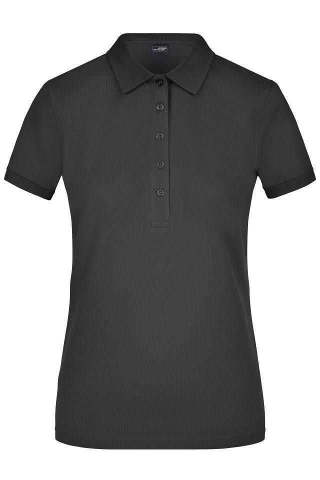 Ladies' Elastic Polo Piqué Klassisches Polo in elastischer Piqué-Qualität schwarz, Gr. XL