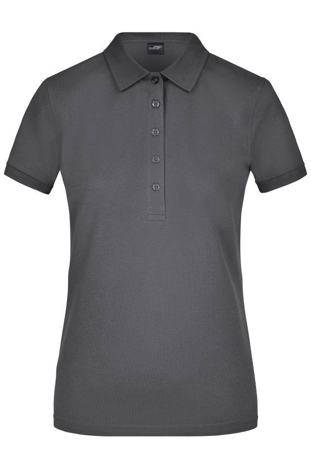 Ladies' Elastic Polo Piqué Klassisches Polo in elastischer Piqué-Qualität grau, Gr. M