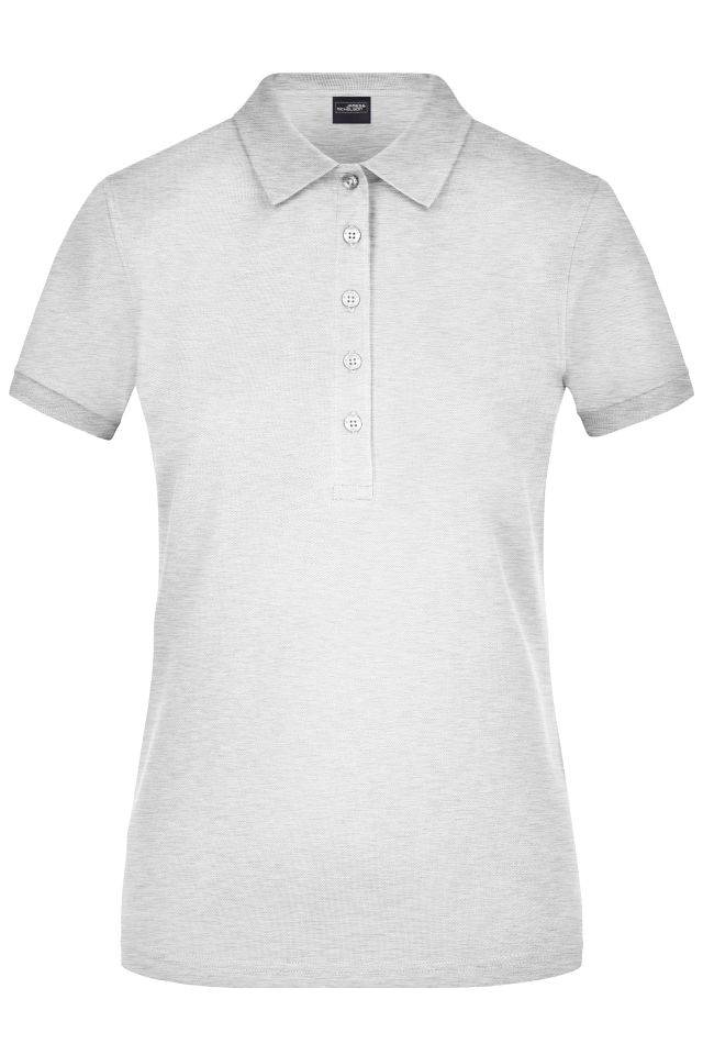 Ladies' Elastic Polo Piqué Klassisches Polo in elastischer Piqué-Qualität grau, Gr. M