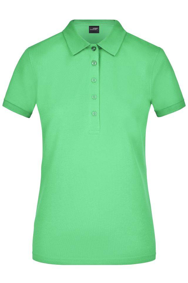 Ladies' Elastic Polo Piqué Klassisches Polo in elastischer Piqué-Qualität grün, Gr. L