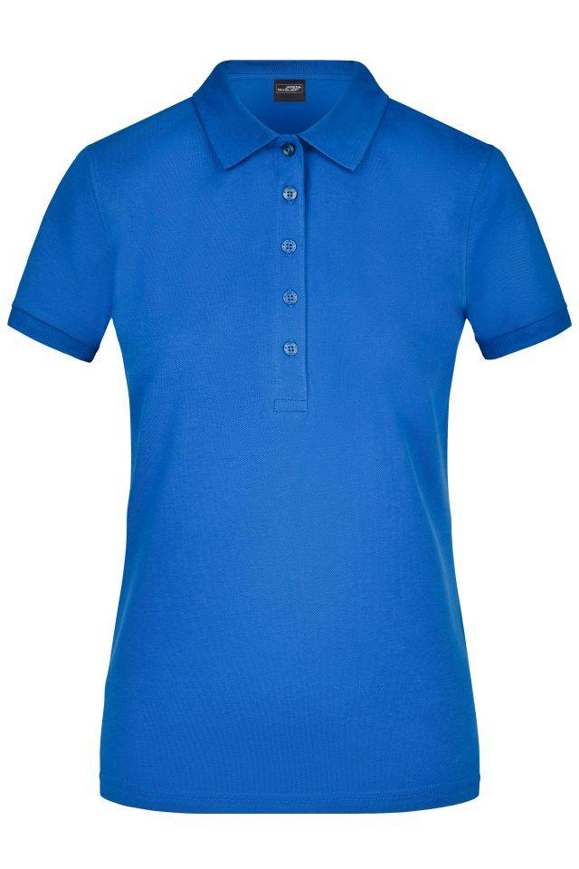 Ladies' Elastic Polo Piqué Klassisches Polo in elastischer Piqué-Qualität blau, Gr. XXL