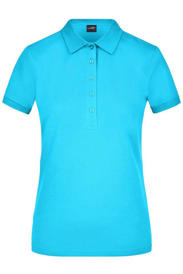 Ladies' Elastic Polo Piqué Klassisches Polo in elastischer Piqué-Qualität blau, Gr. L
