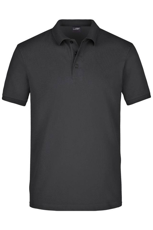 Men's Elastic Polo Piqué Klassisches Polo in elastischer Piqué-Qualität schwarz, Gr. XL
