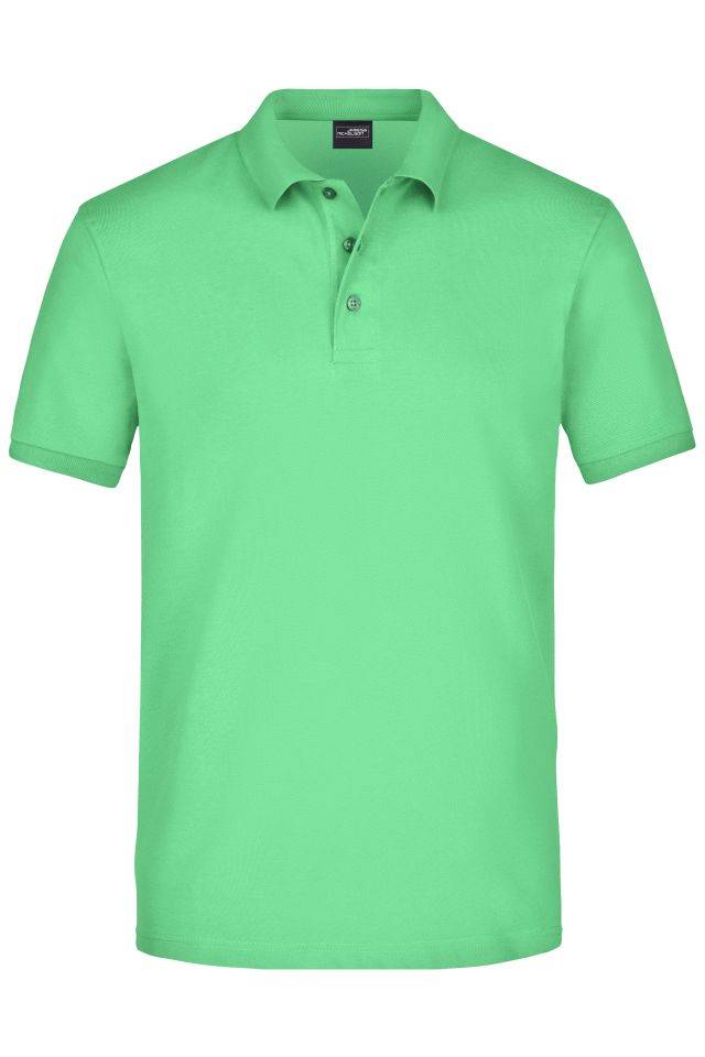 Men's Elastic Polo Piqué Klassisches Polo in elastischer Piqué-Qualität grün, Gr. XL