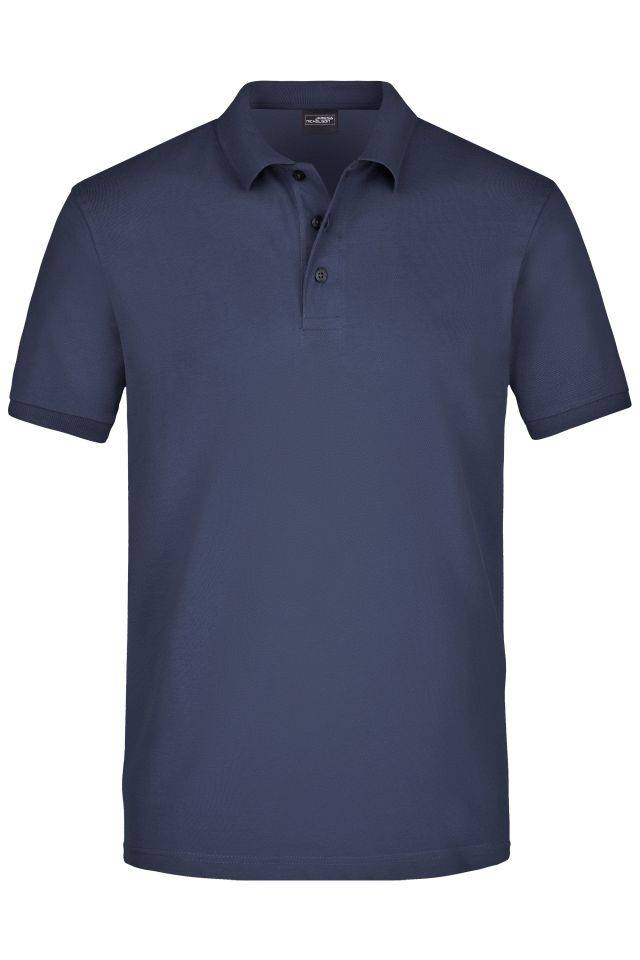 Men's Elastic Polo Piqué Klassisches Polo in elastischer Piqué-Qualität blau, Gr. 3XL