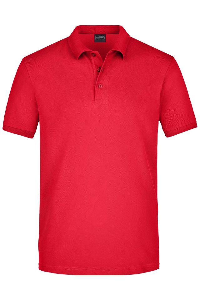 Men's Elastic Polo Piqué Klassisches Polo in elastischer Piqué-Qualität rot, Gr. 3XL