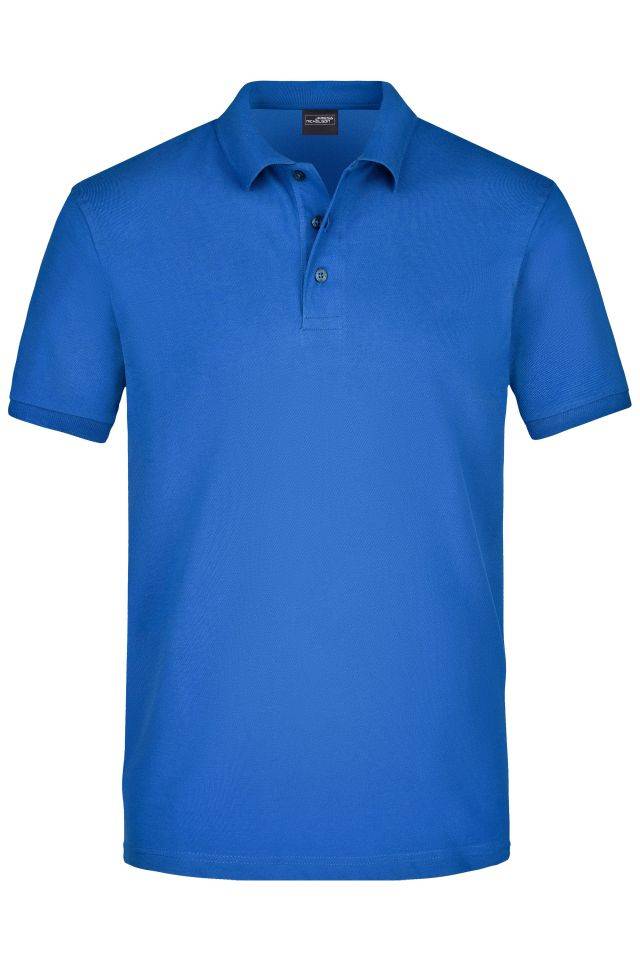Men's Elastic Polo Piqué Klassisches Polo in elastischer Piqué-Qualität blau, Gr. XXL