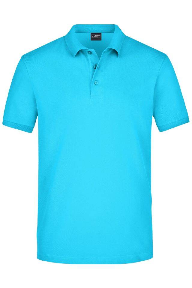 Men's Elastic Polo Piqué Klassisches Polo in elastischer Piqué-Qualität blau, Gr. XL