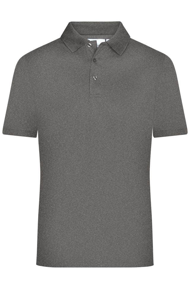 Men's Active Polo Polo aus Funktions-Polyester für Promotion, Sport und Freizeit grau, Gr. L