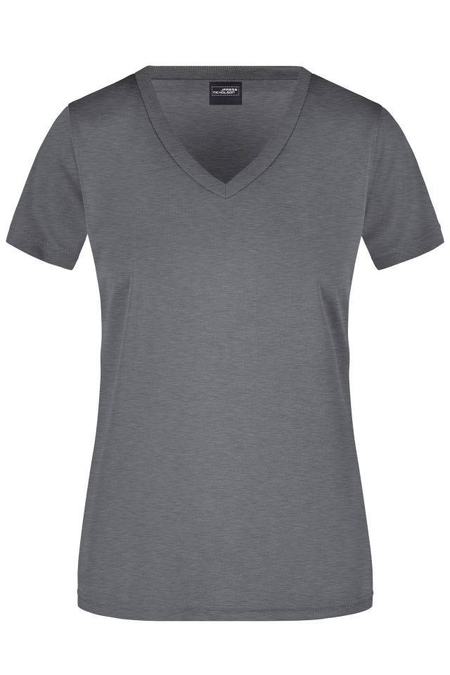 Ladies' Active-V Funktions T-shirt für Freizeit und Sport grau, Gr. XL