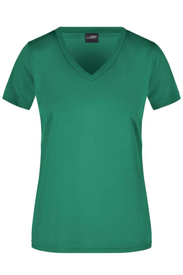 Ladies' Active-V Funktions T-shirt für Freizeit und Sport grün, Gr. L