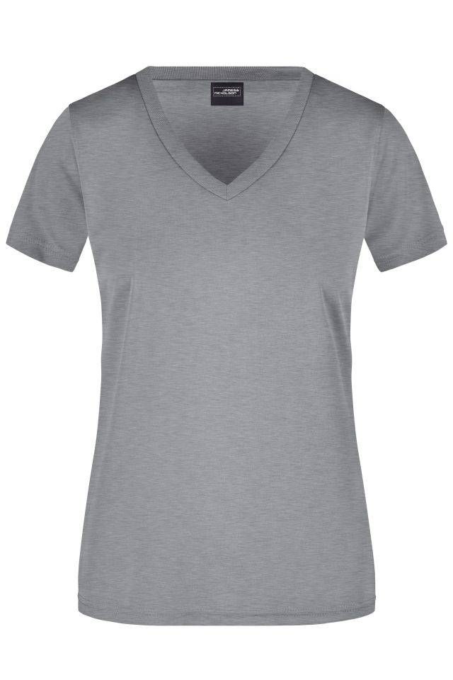 Ladies' Active-V Funktions T-shirt für Freizeit und Sport grau, Gr. S