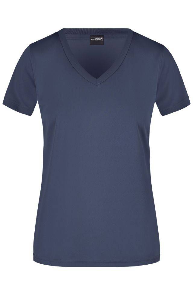 Ladies' Active-V Funktions T-shirt für Freizeit und Sport blau, Gr. L