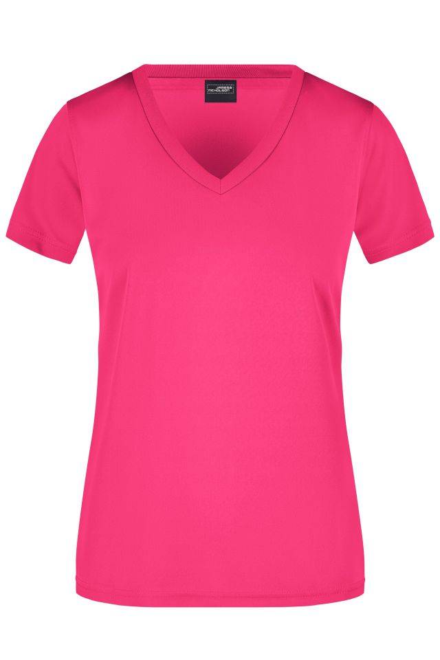 Ladies' Active-V Funktions T-shirt für Freizeit und Sport pink, Gr. XS