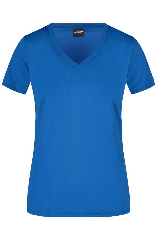 Ladies' Active-V Funktions T-shirt für Freizeit und Sport blau, Gr. S