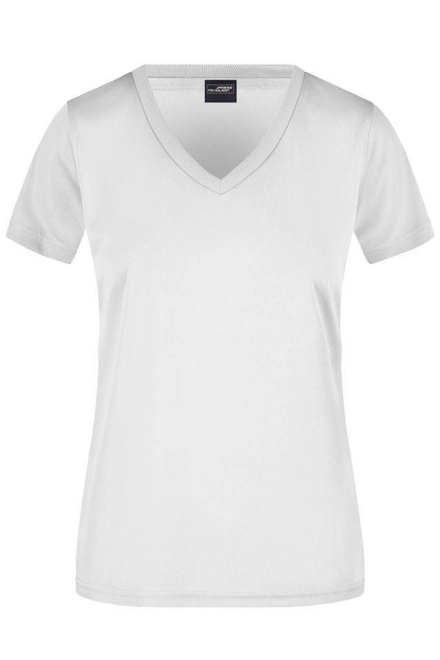 Ladies' Active-V Funktions T-shirt für Freizeit und Sport weiß, Gr. XS