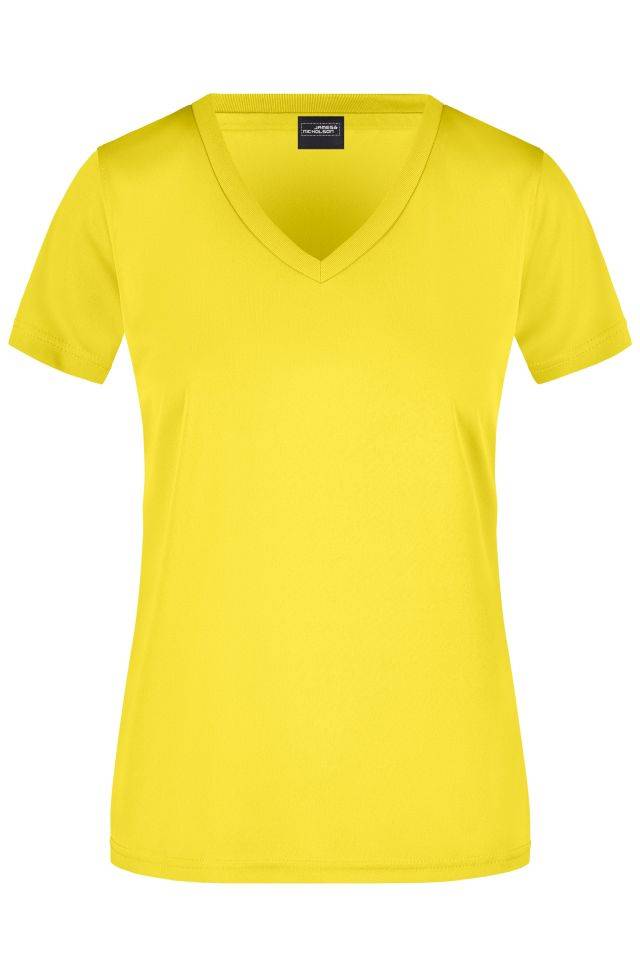 Ladies' Active-V Funktions T-shirt für Freizeit und Sport gelb, Gr. XS