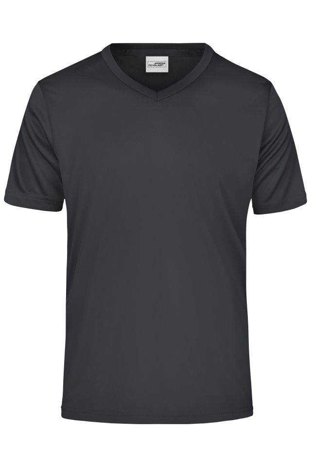 Men's Active-V Funktions T-shirt für Freizeit und Sport schwarz, Gr. S