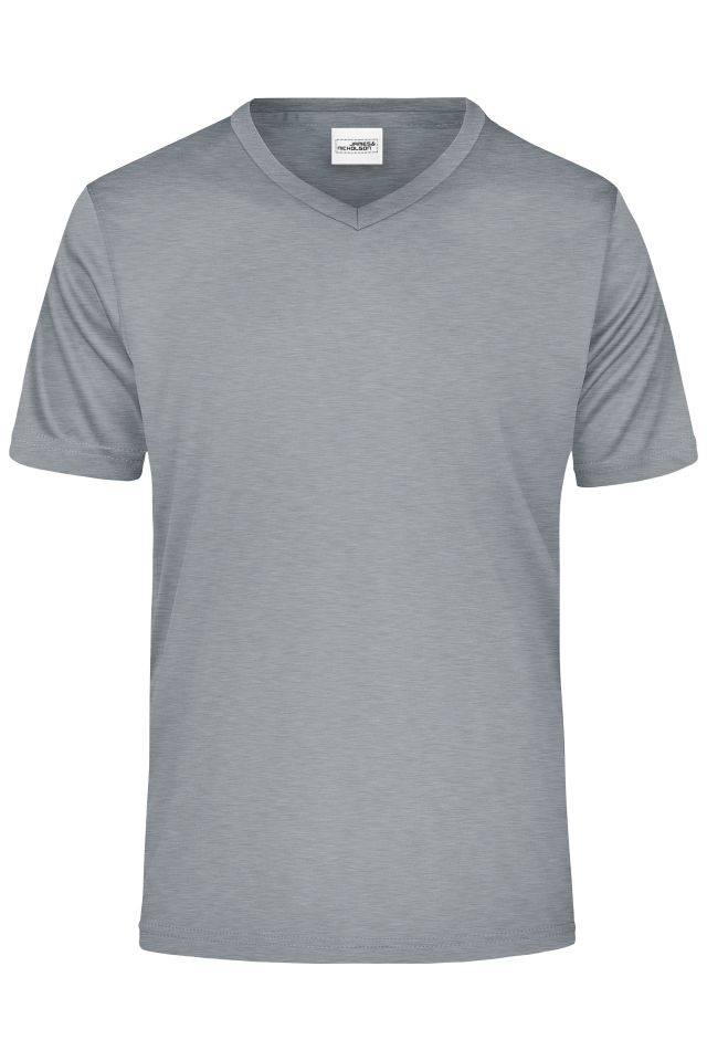 Men's Active-V Funktions T-shirt für Freizeit und Sport grau, Gr. XL
