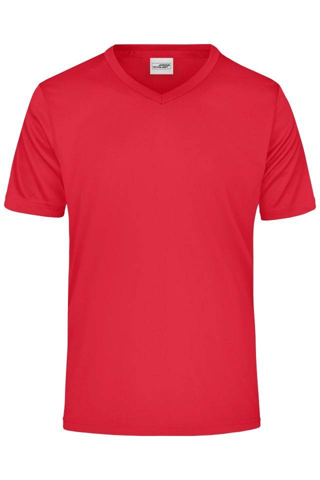 Men's Active-V Funktions T-shirt für Freizeit und Sport rot, Gr. L