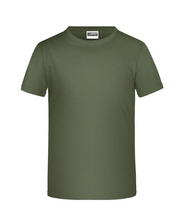 Promo-T Boy 150 Klassisches T-Shirt für Kinder braun/grün/oliv, Gr. S