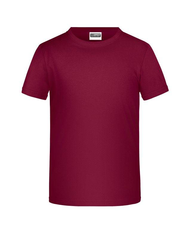 Promo-T Boy 150 Klassisches T-Shirt für Kinder rot/weinrot, Gr. XL