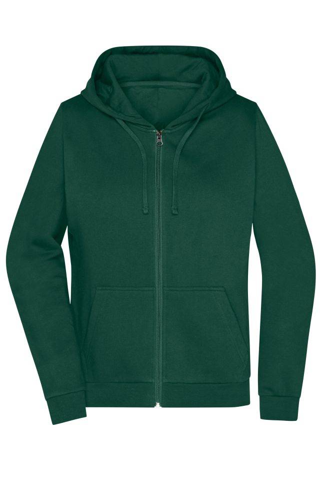 Promo Zip Hoody Lady Klassische Sweatjacke mit Kapuze grün, Gr. M