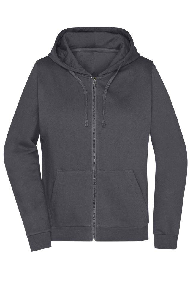 Promo Zip Hoody Lady Klassische Sweatjacke mit Kapuze grau, Gr. 3XL