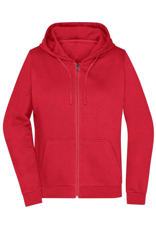 Promo Zip Hoody Lady Klassische Sweatjacke mit Kapuze rot, Gr. S