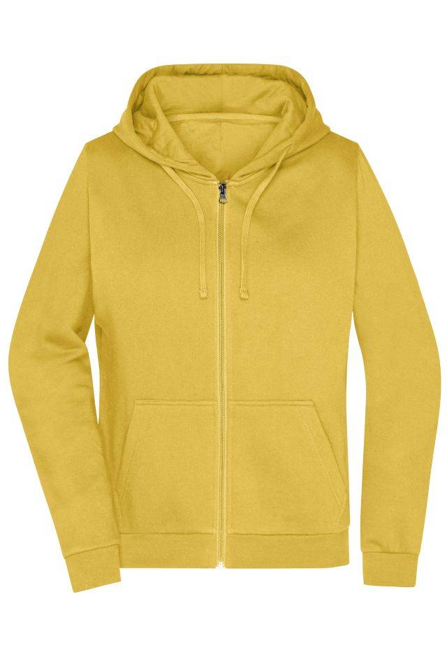 Promo Zip Hoody Lady Klassische Sweatjacke mit Kapuze gelb, Gr. XS