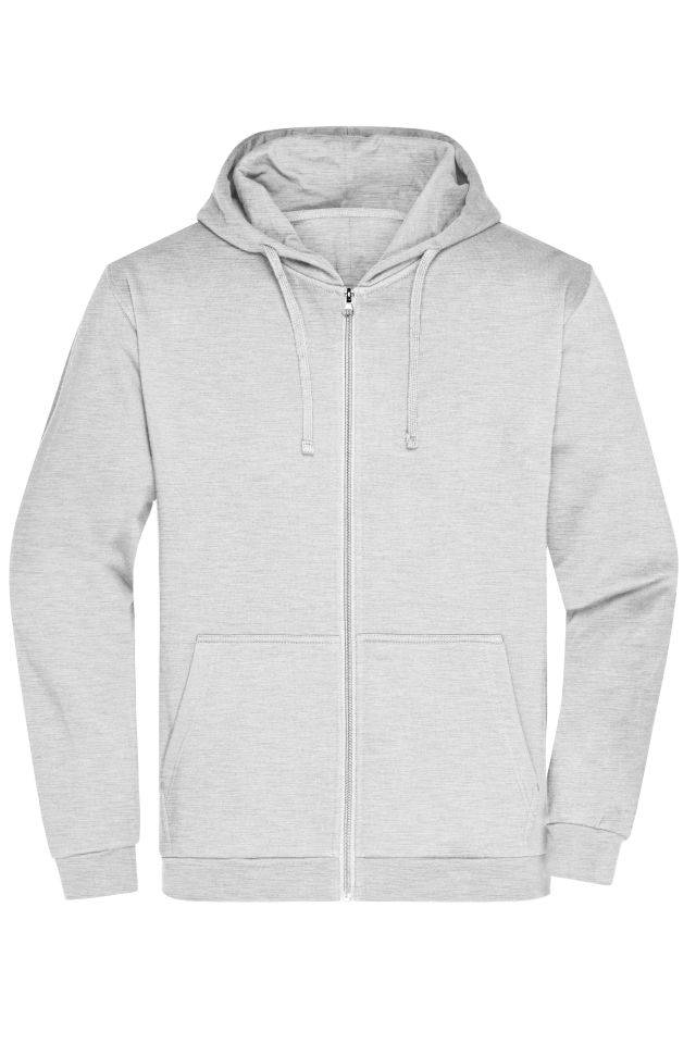 Promo Zip Hoody Men Klassische Sweatjacke mit Kapuze grau, Gr. L